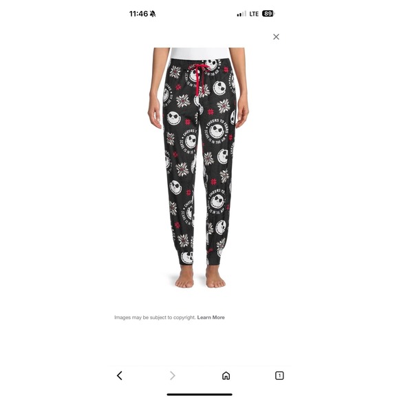 Disney Nightmare Before Christmas Women's cuffed sleep pants joggers small - Picture 2 of 8